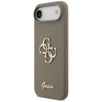 Guess Silicone Big 4G Script Case Защитный чехол для iPhone 17 Air / коричневый (GUHCP17MSC4GSMW)