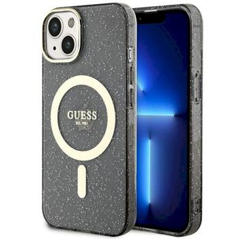Guess GUHMP14SHCMCGK Glitter Gold MagSafe Защитный чехол для iPhone 14 / 15 / 13 6.1