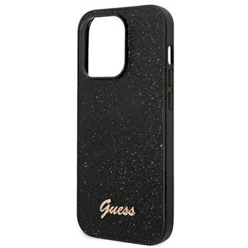 Guess GUHCP14LHGGSHK Glitter Script Aizsargapvalks priekš iPhone 14 Pro 6,1