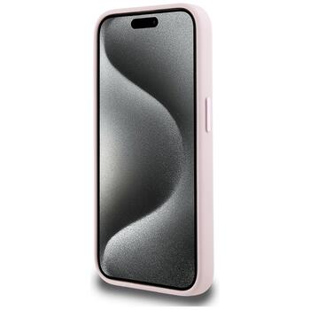 Case Karl Lagerfeld Silicone Shadow Metal Initial MagSafe Aizsargapvalks priekš iPhone 15 Pro / rozā (KLHMP15LSCMKMPCP)
