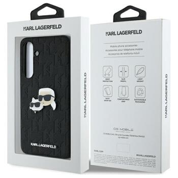 Karl Lagerfeld KLHCS24FEPGKLKCPK Hardcase Monogram Karl & Choupette Head Pin Защитный чехол для Samsung Galaxy S24 FE S721 / чёрный (KLHCS24FEPGKLKCPK)