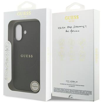 Guess Grained Ring MagSafe Защитный чехол для iPhone 17 / чёрный (GUHMP17SPGHSMMK)