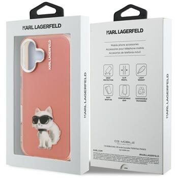Karl Lagerfeld IML Aquarelle Choupette & Logo Aizsargapvalks priekš iPhone 16 / rozā (KLHCP16SHMCHAQP)