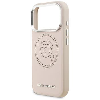 Case Karl Lagerfeld K Head Point Logo MagSafe Aizsargapvalks priekš iPhone 17 Pro / rozā (KLHMP17L5PFKHPSEP)