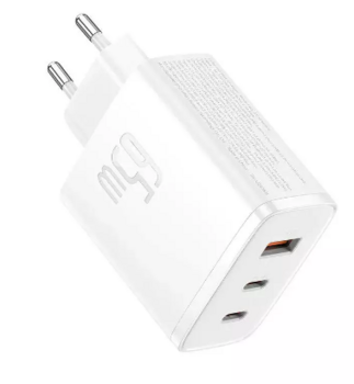 Baseus OS-Cube Pro 2xUSB-C / USB Настенное Зарядное Устройство 65W (P10152301213-00)