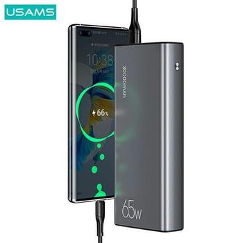 Usams PB59 Fast Charge Powerbank 65W 2xQC3.0+PD Переносная зарядная батарея 30 000mAh (CMXLOGTC01)