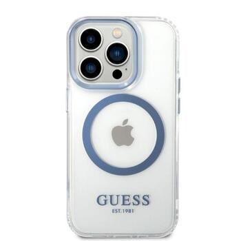 Guess GUHMP14LHTRMB Metal Outline Magsafe Hard Case Aizsargapvalks priekš iPhone 14 Pro 6,1
