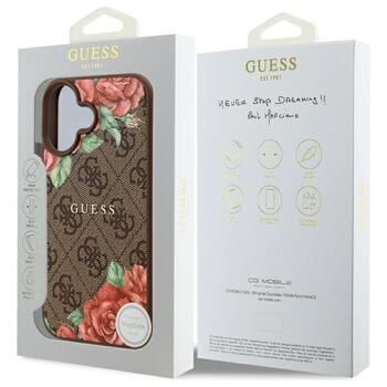 Guess GUHMP16SP4ROPEMCW Hardcase 4G Flowers Print MagSafe Защитный чехол для iPhone 16 6.1