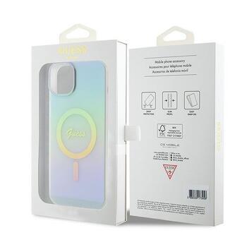 Guess IML Iridescent MagSafe Back Case Защитный Чехол для Apple iPhone 15 Plus (GUHMP15MHITSQ)