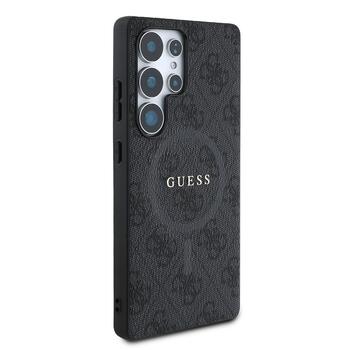 Guess PU Leather 4G Colored Ring MagSafe Case Защитный чехол для Samsung Galaxy S25 Ultra / чёрный (GUHMS25LG4GFRK)