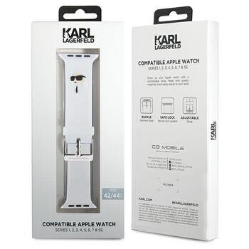 Karl Lagerfeld Strap KLAWLSLKNH Ремешок для часов Apple Watch 42/44/45/49mm / белый (KLAWLSLKNH)