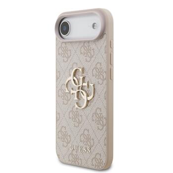 Guess PU 4G Metal Logo Strap Case Чехол для Apple iPhone 17 Air Pink (GUHCP17MP4GMGSP)