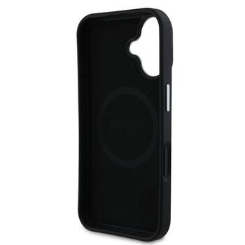 Guess PU Grained Triangle Logo Case Чехол для Apple iPhone 16 (GUHMP16SPGTSPSK)