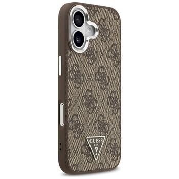 Case Guess 4G Triangle Logo MagSafe Защитный чехол для iPhone 17 / коричневый (GUHMP17SP4TSRCMW)