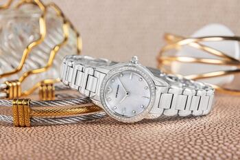 Emporio Armani Mia Sieviešu Pulkstenis 26mm Silver Mother Of Pearl Dial Stainless Steel Bracelet (4064092324655)