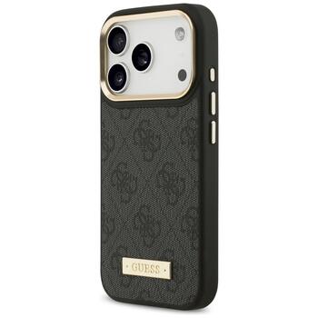 Guess 4G Logo Plate MagSafe Case Защитный чехол для iPhone 17 Pro / чёрный (GUHMP17LU4GPRK)