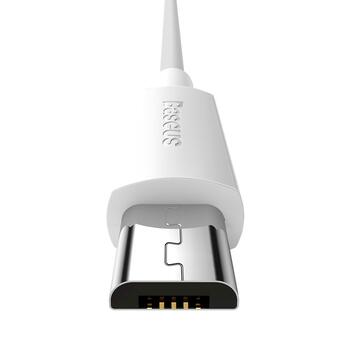 Baseus Simple Wisdom Data Cable Kit Кабель для передачи данных USB to Micro 2.1A (2PCS/Set) 1.5m / белый (TZCAMZJ-02)