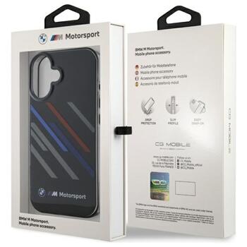 BMW Motorsport IML Random Stripes Aizsargapvalks Priekš Apple iPhone 16 Plus (BMHCP16M23HTRAK)