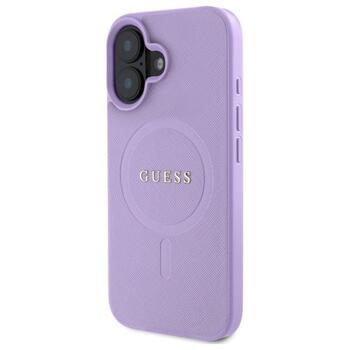 Guess GUHMP16SPSAHMCU Saffiano MagSafe Aizsargapvalks priekš iPhone 16 6.1