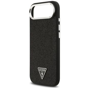Case Guess Glitter Triangle Logo MagSafe Защитный чехол для iPhone Air / чёрный (GUHMP17MPFGTSCMK)