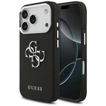 Case Guess Grained Big 4G Classic Logo Защитный чехол для iPhone 17 Pro / чёрный (GUHCP17LPG4SMCEK)