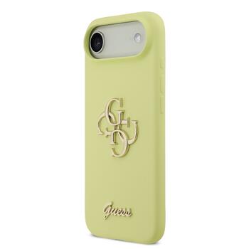 Guess Liquid Silicone 4G Metal Logo Case Защитный чехол для iPhone Air / жёлтый (GUHCP17MSC4GLMY)