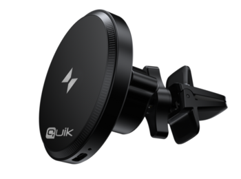 Quik Accessories QM-910 Магнитный Aвтомобильный держатель для телефона с беспроводной зарядкой 15W (QM-910)