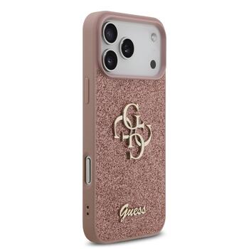 Guess PU Fixed Glitter 4G Metal Logo Case Чехол для Apple iPhone 17 Pro Max (GUHCP17XHG4SGP)