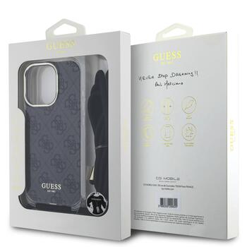 Guess IML 4G Printed Crossbody Strap Case Защитный чехол для iPhone 16 Pro / чёрный (GUHCP16LHC4SEK)