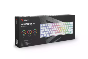 Savio WHITEOUT X2 RED Spēļu Tastatūra (SAVGK-WHITEOUT-X2-RED)