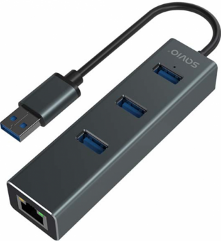 Savio AK-58 USB Hubs 3-port USB-A / 3.1 Gen / RJ-45 Gigabit Ethernet (AK-58)
