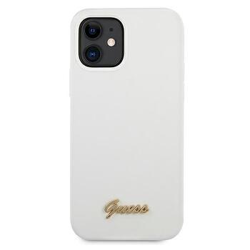 Guess GUHCP12SLSLMGWH Metal Logo Script Защитный чехол для iPhone 12 mini 5,4