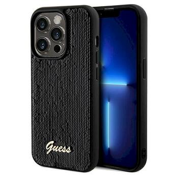 Guess GUHCP14XPSFDGSK Sequin Script Metal Защитный чехол для iPhone 14 Pro Max 6.7