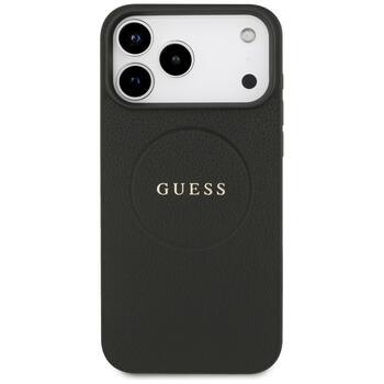 Guess Grained Ring MagSafe case Защитный чехол для iPhone 17 Pro Max / чёрный (GUHMP17XPGHSMMK)