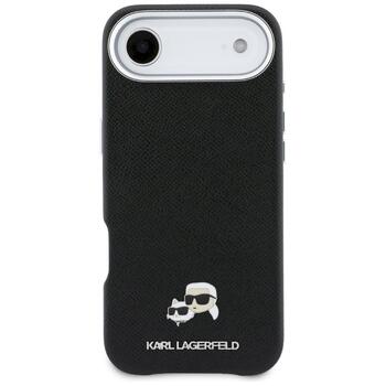 Case Karl Lagerfeld Karl & Choupette Head Pins Saffiano MagSafe Защитный чехол для iPhone Air / чёрный (KLHMP17M6PFKCLK)