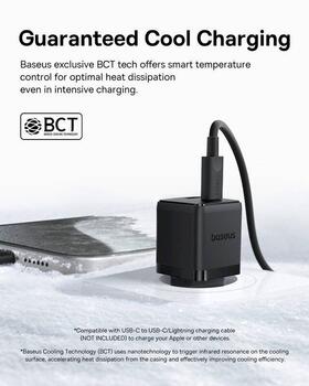 Baseus Palm Fast Charger Зарядное устройство USB-A + USB-C 30W / чёрный (P1011160A113-00)