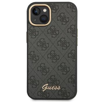 Guess GUHCP14MHG4SHK Hardcase 4G Vintage Gold Logo Aizsargapvalks priekš iPhone 14 Plus / 15 Plus 6.7