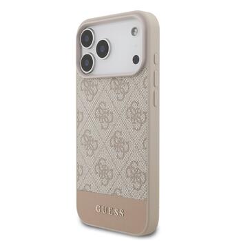 Guess PU 4G Stripe Case Защитный чехол для iPhone 17 Pro Max / розовый (GUHCP17XG4GLPI)