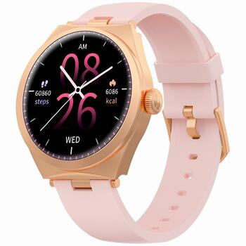 Smartwatch Gravity Viedpulkstenis / rožu zelts (GT25-2)