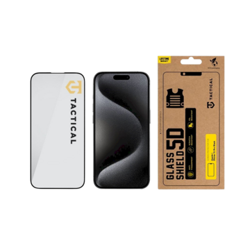 Tactical Glass Shield 5D Защитное стекло для Apple iPhone 15 Pro / чёрный (TA-57983115945)