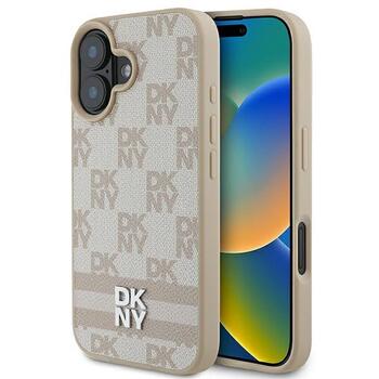 DKNY Checkered Pattern & Printed Stripes Aizsargapvalks Priekš Apple iPhone 16 (DKHCP16SPCPTSSP)