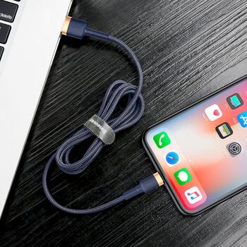 Baseus Cafule USB to Lightning Кабель 2A 3m / золотой-черный (CALKLF-RV1)
