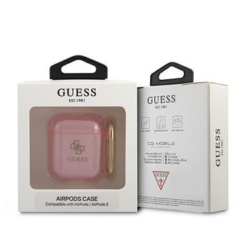 Guess GUA2UCG4GP AirPods cover Glitter Collection Защитный чехол для AirPods / розовый (GUA2UCG4GP)