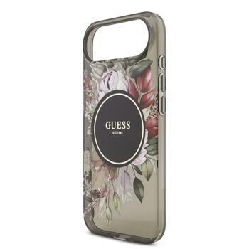 Guess IML Flowers Strap MagSafe Case Защитный чехол для iPhone Air / чёрный (GUHMP17MHFWBRCESK)