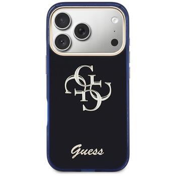Case Guess IML 4G Script Metal Защитный чехол для iPhone 17 Pro Max / синий (GUHCP17X5HC4MLSB)