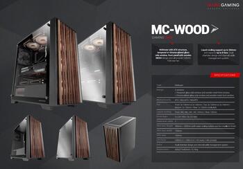 Mars Gaming MCWOOD Datora korpuss ar koka līstēm ATX / caurspīdīgs stikls (MCWOOD)