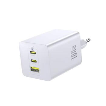 Baseus EnerFill FE11 Fast Charger Зарядное устройство USB-A + USB-C + USB-C 100W / лунно-белый (P10182102213-00)