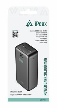 iPeax Power Bank 2x USB-A Внешний аккумулятор 30000mAh (90010120)