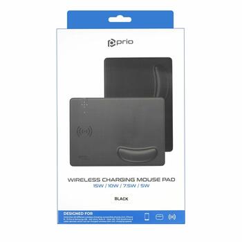 Prio Ātrās Bezvadu uzlādes peles paliktnis 15W (USB-C) (PWC-1701)