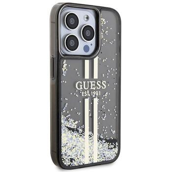 Guess GUHCP15LLFCSEGK Hardcase Liquid Glitter Gold Stripes Защитный чехол для iPhone 15 Pro 6.1